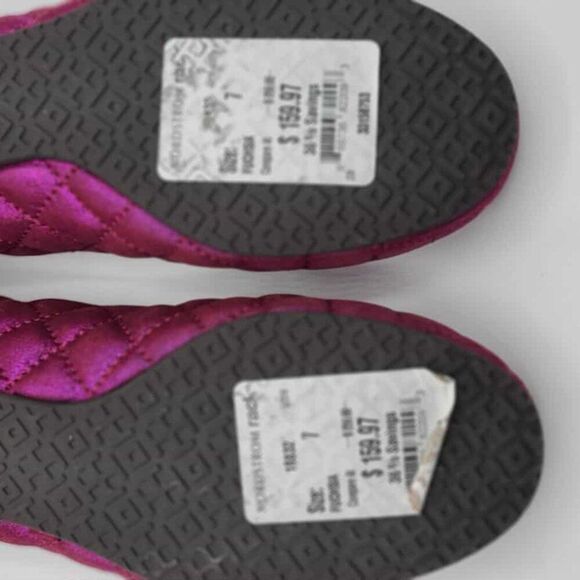 Tory Burch Metallic Fuschia Reva Flats size 7M NEW!  NWT! - Picture 6 of 14